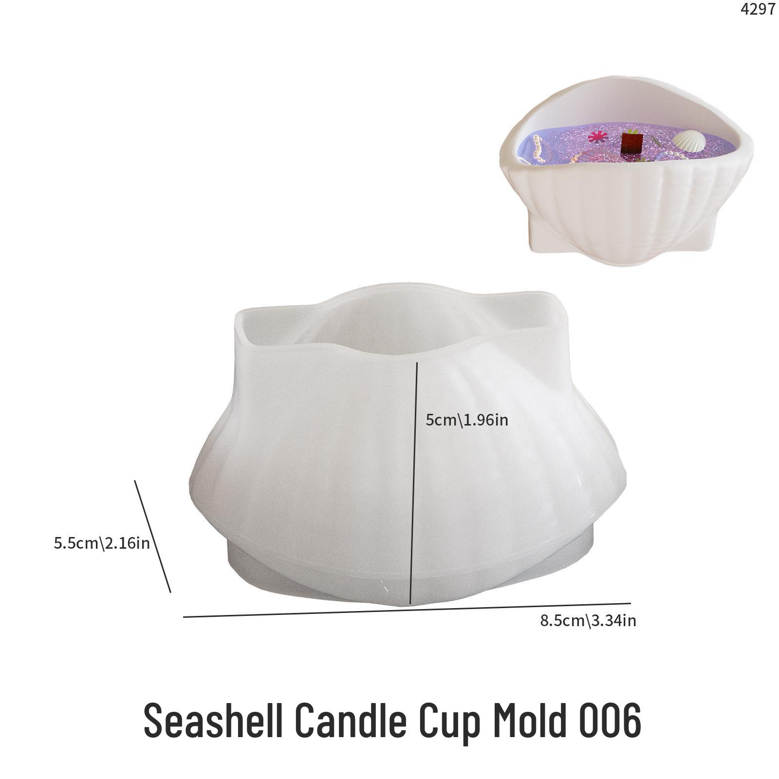Poppy DIY Silicone Mold for Epoxy Resin Seashell Candle Holder & Ocean Storage Jar