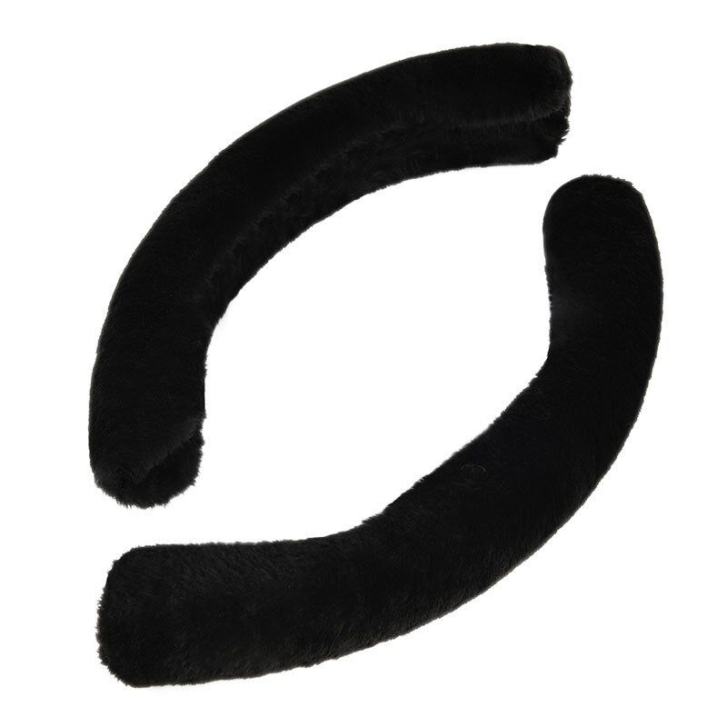 Car Steering Wheel Cover for Women, Winter Plush Warm, Men's Trendy Cute Car Anti-Slip Short Plush Half-Cover Steering Wheel Cover