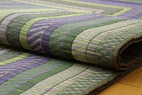 IKEHIKO Igusa Rug, Made in Japan, Triple-Weave, DX Gradient Green, Approx. 140 x 200 cm, with Backing #1709700
