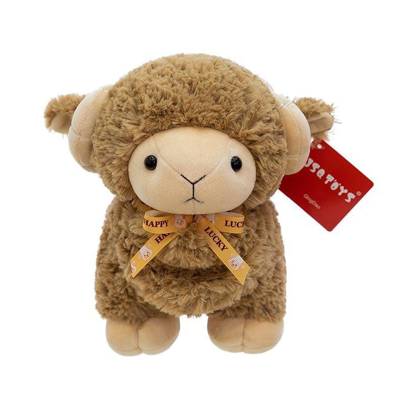 Jsqtoys Sheep Cute Plush Doll With Bow Decoration And Pp Cotton For Gift Kids