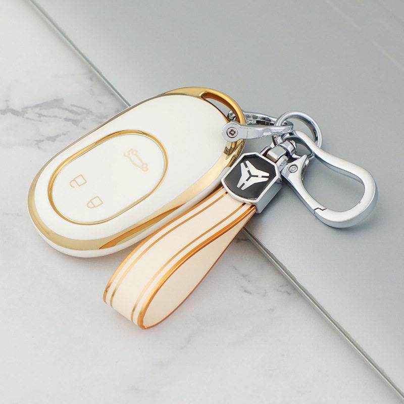 NIO ET7/ES7/ET5 Gold Edge TPU Car Key Case for Men