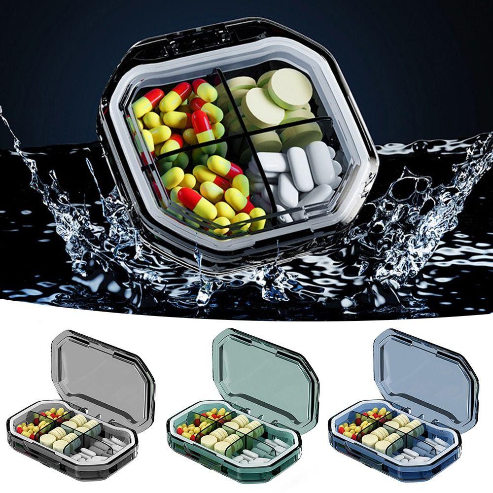 

Герметичная и влагостойкая коробка для дозатора таблеток Портативная маленькая коробка для таблеток Лекарства хорошо видны