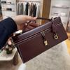 2026 Lunch Box Bag Light Luxury High-end Cowhide Handbag Dinner Authentic Leather Single Shoulder Diagonal Women