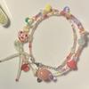 Last Bite of Apple~ Creative Design Fun Apple Core Beaded Necklace Female Niche Design Versatile Clavicle Chain