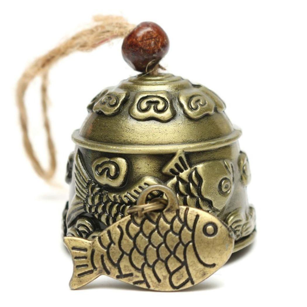 

Bell Characteristics Hanging Wind Chime Hemp Rope Traditional Carp