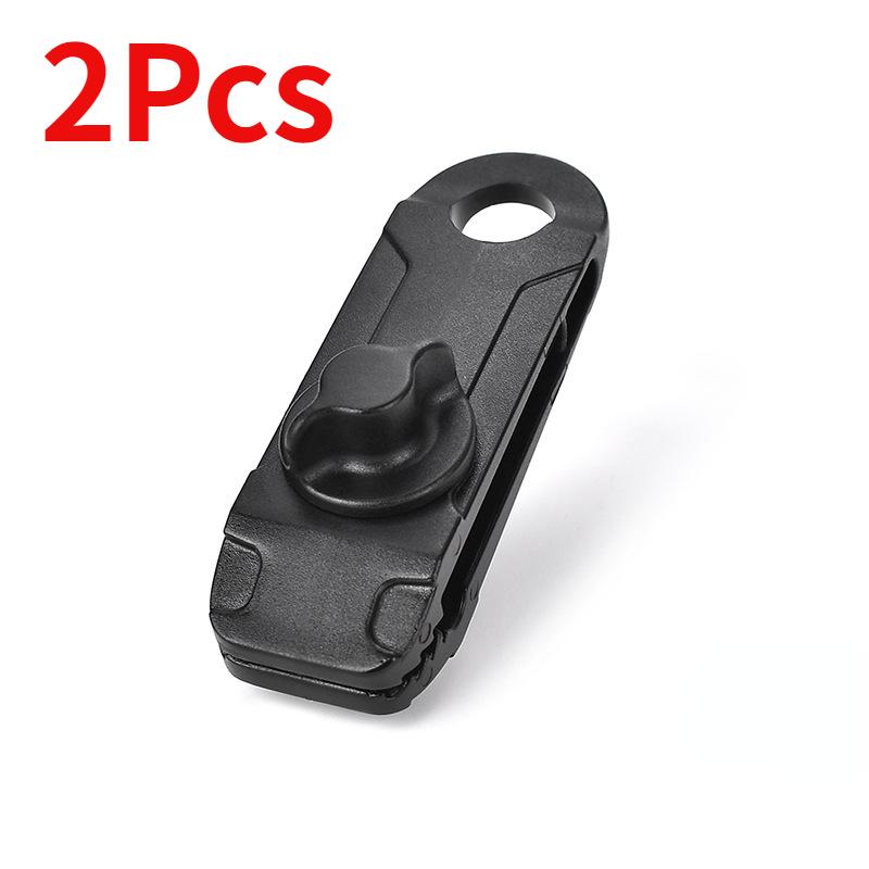 

2 шт., зажим для брезента, зажим для навеса для палатки, пряжка, уличные ветровые веревочные зажимы, многоразовый тент, аксессуары для альпинизма и кемпинга чёрный