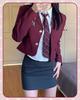 JIURUN Lolita Uniform Korean Blazer and Skirt with Lined Department Store Skirt and Gothic Perfect for Plus Sizes Cute 5-Piece Set, Style, Lining,