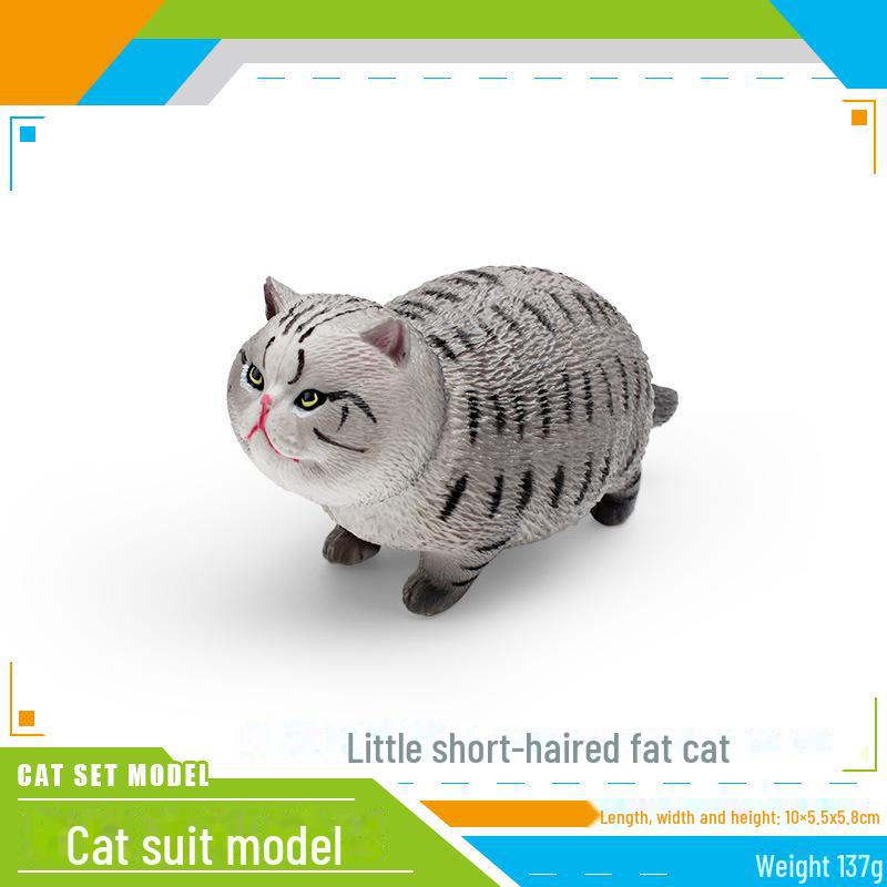 Set Jucării Pisoi Alb-Negru pentru Copii - Ornamente Model Pisică Rurală Chineză