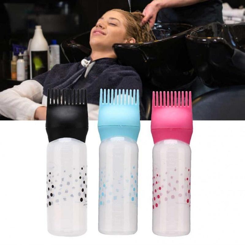 1Pcs Professional Refillable Hair Dye Applicator Brush Bottle Hair Colouring Dispensing Comb Salon Hairdressing Styling Tool