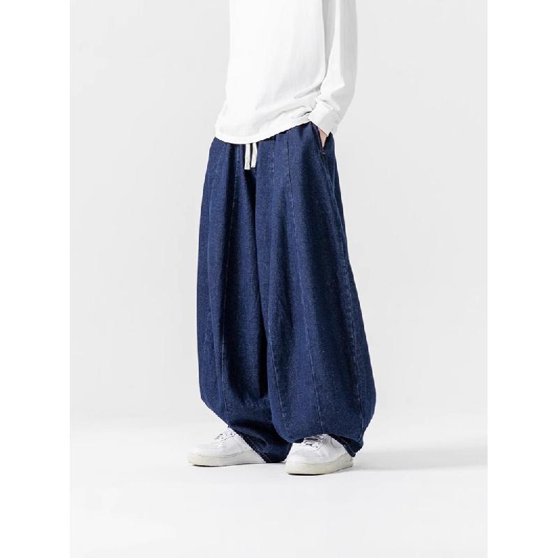 2026 Neue Herren Übergröße Japanischer Stil Locker Harem Gerade Bein Weites Bein Freizeit Hose