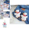 Adorable Duck Plush Toy With Scarf Creative Small-size Stuffed Animal For Bags And Keys
