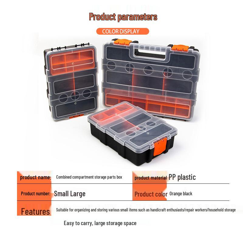 Frosted Plastic Storage Box for Tools, Hardware, and Fishing Lures