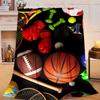 1PC Sports Equipment Collection Flannel Blanket Gift, Suitable for Both Men And Women, Soft Ideal for Beds And Sofa, Birthday Or Christmas Gift