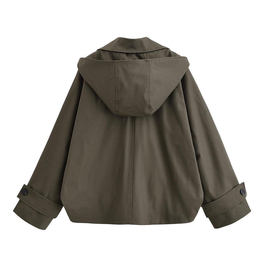 Damen Mode Kapuzenmantel Windjacke Lässig Europäisch & Amerikanisch