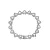 Shiny Love Shape Rhinestone Bracelet Zinc Zinc Zinc Alloy Tennis Chain Choker Valentine's Day Necklace  Gift