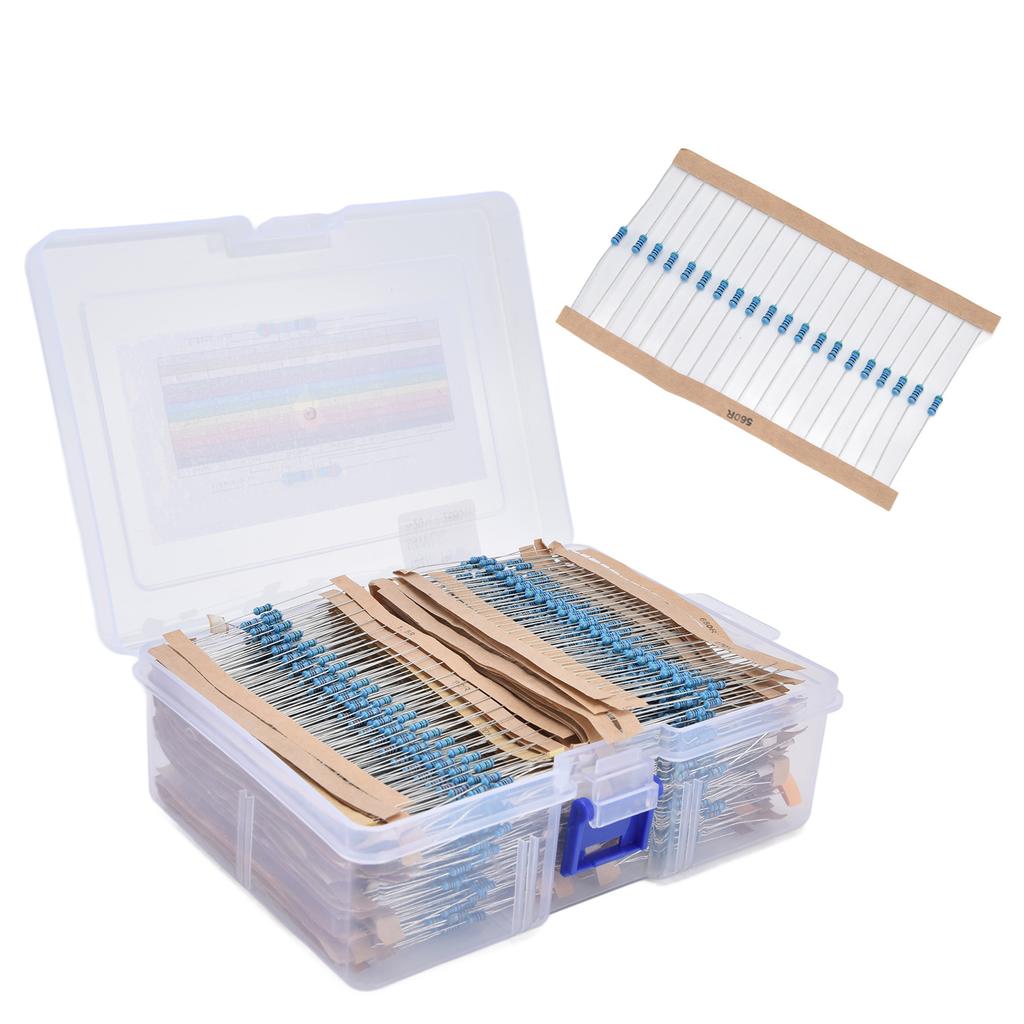 2880 Buc. Asortiment Rezistențe Rezistor Film Aliaj Rezistență 144 Valori 1 Ohm ~1M Ohm 14W pentru DIY