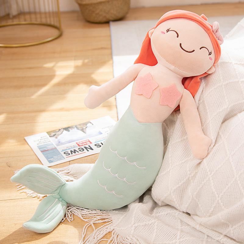 Mermaid Pillow Doll Princess Plush Toy Ragdoll Children Gift Girl Doll Comfort Rag Doll