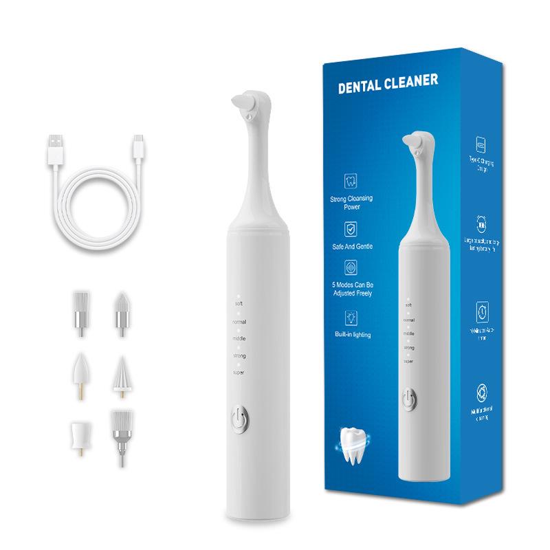 Ультразвуковой электрический полировщик и отбеливатель зубов белый