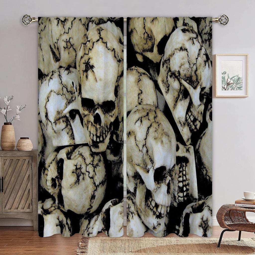 Skull Series Digital Printing Arbitrary High-Density Blackout Curtains