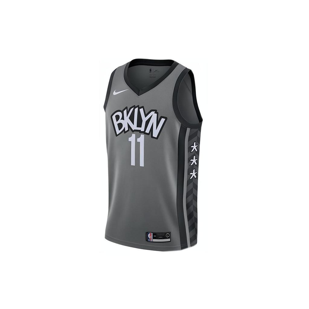 Nike NBA Statement Edition Swingman Drakt 2019-2020 Sesongen, Pustende Hurtigtørkende, Brooklyn Nets, Kyrie Irving #11 Herredrakt Grå AT9792-004