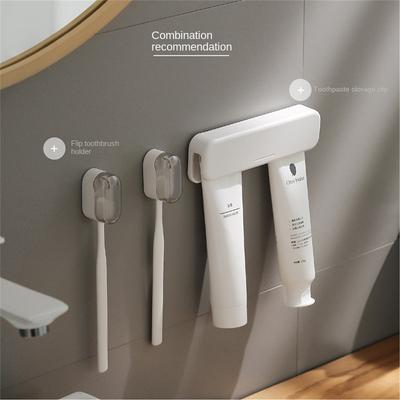 Toothbrush Rack Wall-Mounted Holder Space Saving Toothbrush Stand Rack Organizer With Lid Self-adhesive Bathroom Accessories