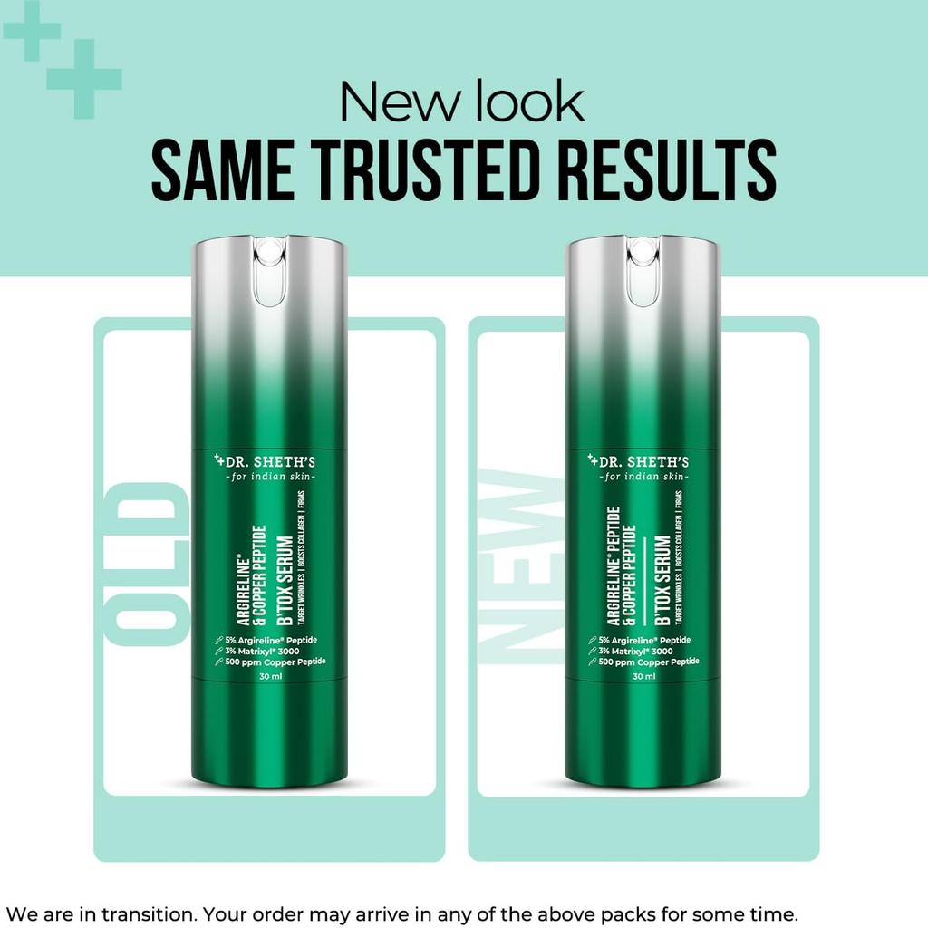 DR. Sheth's B'Tox Peptid Gesichtsserum 30 ml Für Glattere Straffere Haut Mit Nadelosem Lifting-Effekt
