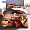 Son Goku Muster Bettwäsche, Steppbett Set Bettbezug Kissenbezug Zuhause Geburtstagsgeschenk (1 Bettbezug + 2 Kissenbezüge, ohne Füllung)