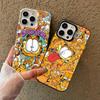 Süße Anime G-Garfields Katze Für IPhone 17 16 15 14 Plus 13 12 11 Pro Max Matt Bunte Silberne Handyhülle