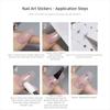 Artistic Font Nail Art Stickers Black White Manicure Decals New Nail Decoration  Manicure Tool