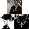 Bohemian Heart Cross Necklace With Geometric Alloy Pendant For Women