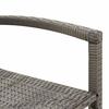 5 Piece Outdoor Bar Set Grey Solid Acacia Wood and Poly Rattan
