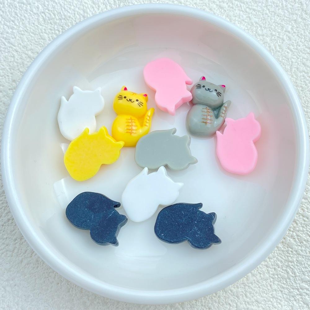 20 Piezas Nuevas Lindas Resina Dibujos Animados Halloween Serie Gato Piezas de Dorso Plano Adornos Para Accesorios de Lazo para el Cabello