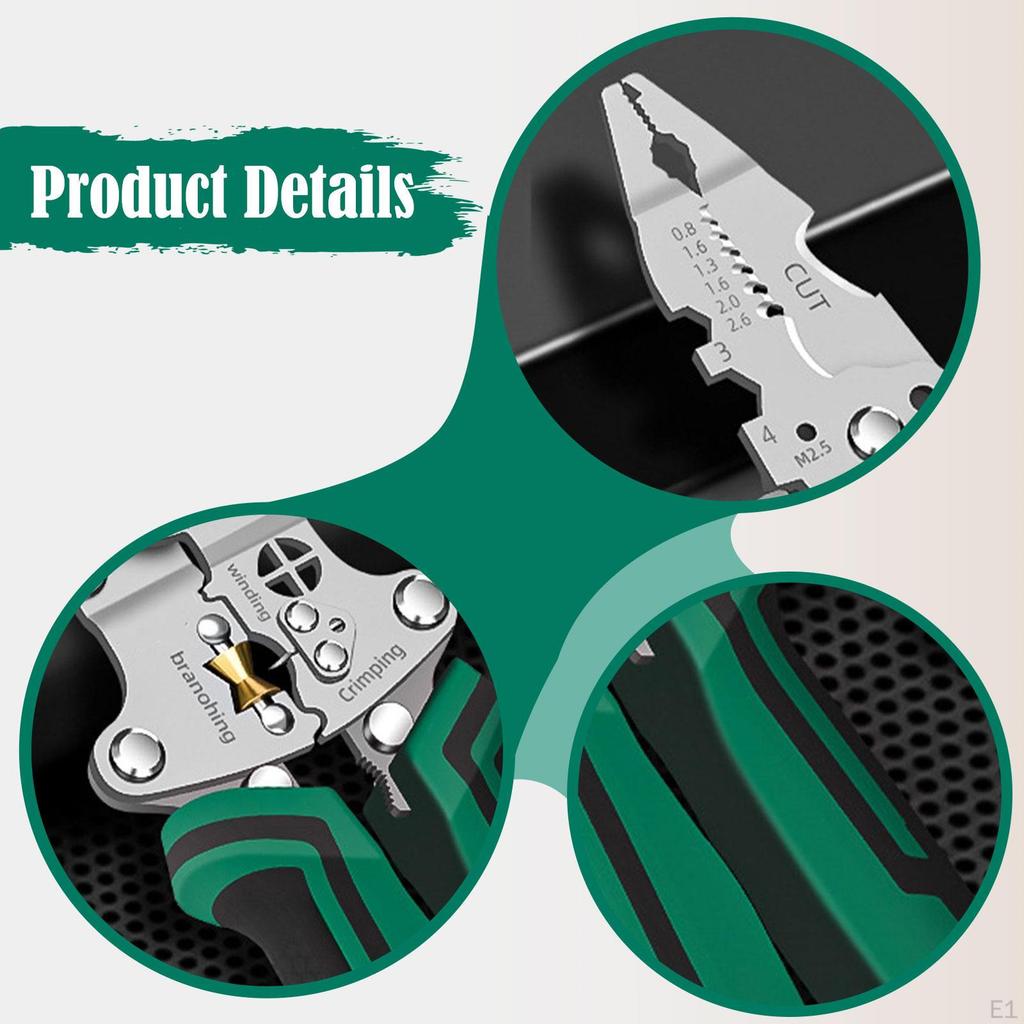Abisolierzange Multifunktional Faltbar Rutschfester Griff Zange Einfach zu Bedienen Verschleißfest Kabelzange