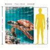 Ocean Turtle Shower Curtain Nature Inspired Home Decor Waterproof Polyester Fabric Bathroom Accessories Set with Hooks