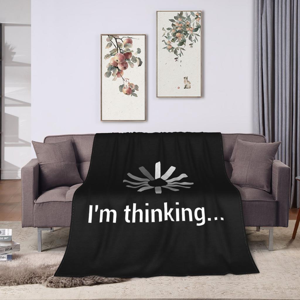 Im Thinking Stand by Im Processing This Funny Blankets Quality Super Soft Throw Blanket Winter Home Decor Bedspread