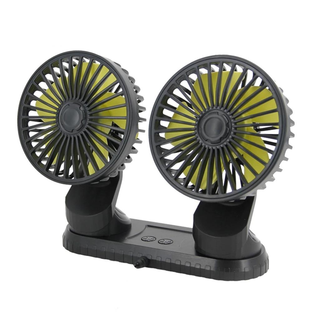 NEW Automobile double fan household 360 degree circular automobile cooling accessories swing fan ventilation plate USB in summer