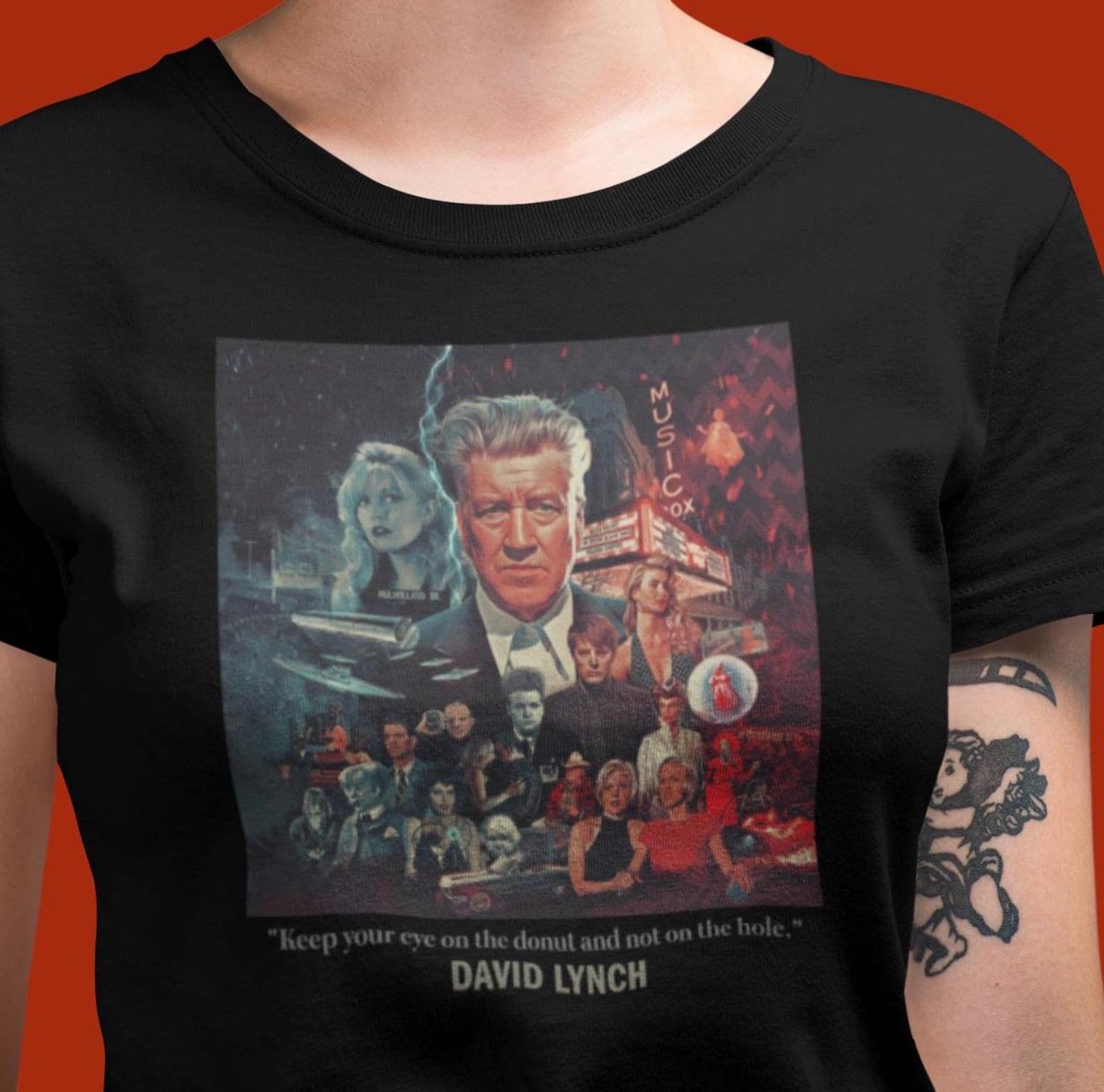 David Lynch T-Shirt – Iconic Donut Quote, Cult Cinema Gift 3XL