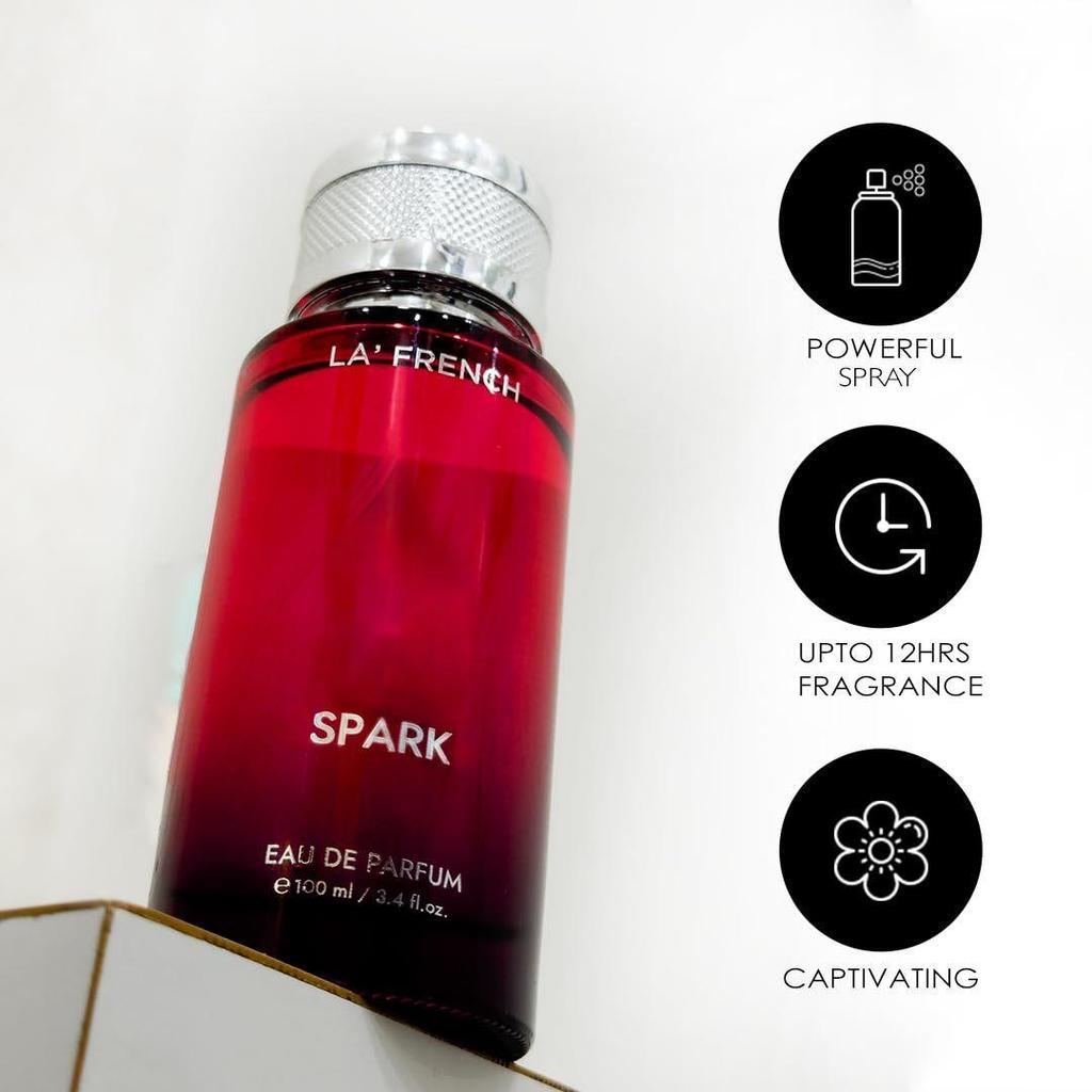 La French Spark Eau De Parfum – 100ml | Long-Lasting Perfume for Men & Women | Bold, Unisex Fragrance | Ideal for All Occasions