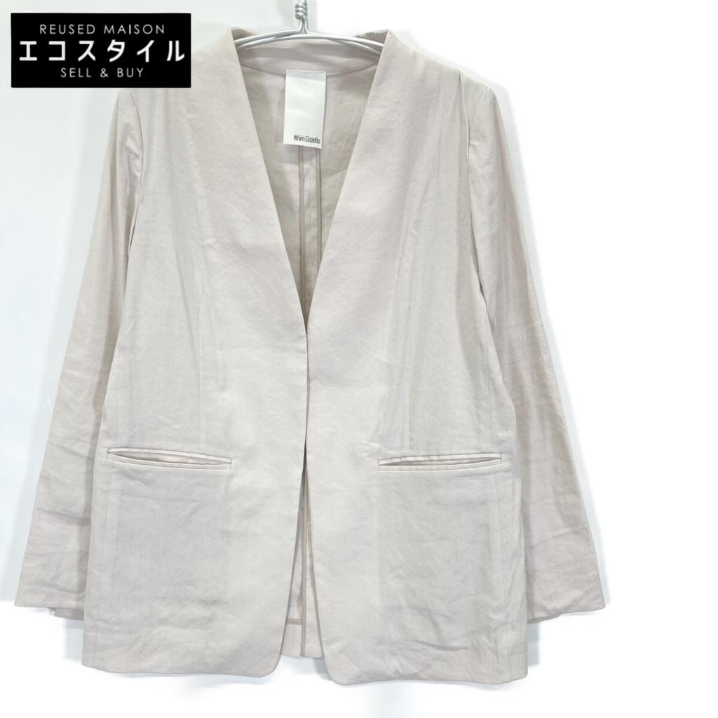 Whim Gazette 24Stainless Steel Beige Colorless Jacket Jacket F beigeUsed