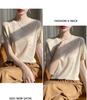 Women's Summer Tencel Lyocell Short Sleeve Round Neck Solid Color Loose Top