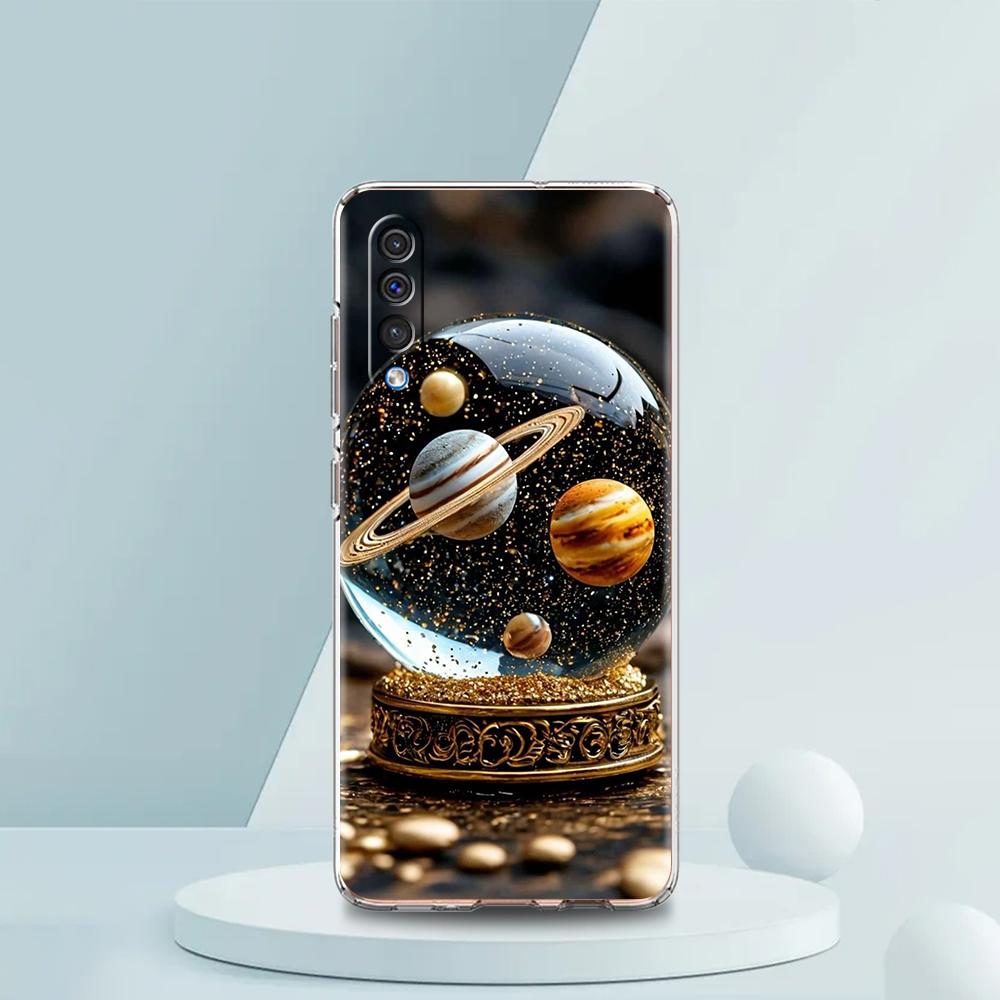 

Прозорий чохол для телефону для Samsung Galaxy A16 A14 A12 A22 A24 A42 A02 A03S A06 A20 A30 A40 М який чохол з ТПУ Малюнок мультяшної планети for Samsung A06