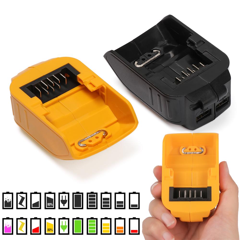 Durable Dual Output Travel Power Bank Converter USB Phone Charger Li-ion Battery Adapter 12V/20V