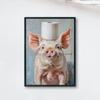 Bathroom Toilet Paper Animal Posters Funny Animals Portrait Prints Canvas Painting Wall Art Pictures Home Bathroom Decoration