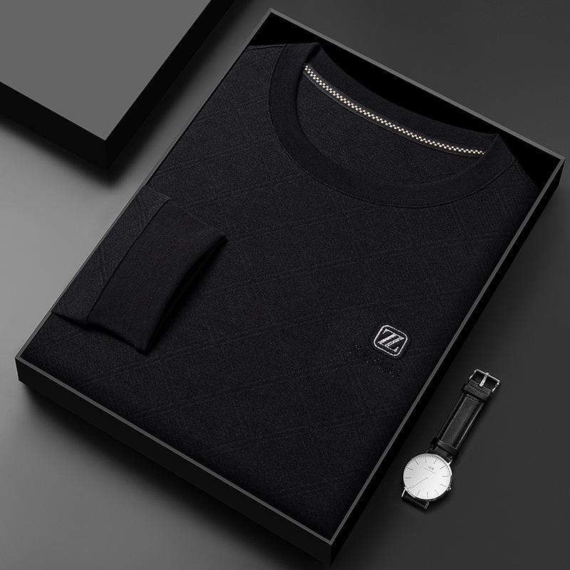 Осенний новый мужской свитер с длинными рукавами и круглым вырезом — фото 8