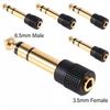 5Pcs 3.5mm 6.35mm Stereo Mono Plug To 3.5mm 6.5mm Audio Jack Connector Adapter Converter for Speaker