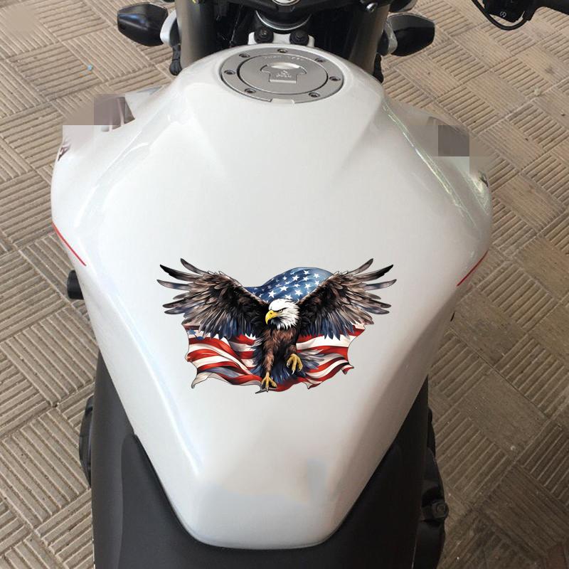 USA Whitehead Eagle Flag Reflective Decal, Premium Waterproof High Visibility Sticker for Car Motorcycle Styling