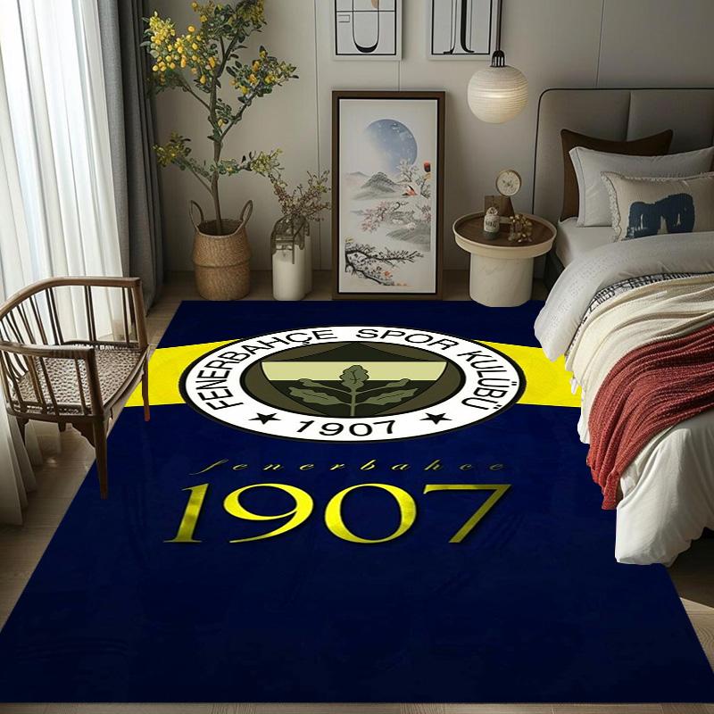 Eredità Fenerbahçe: Tappetini per pavimenti con stampa a motivi del 1907 Zerbino Cuscino per sedia da ufficio per stanza