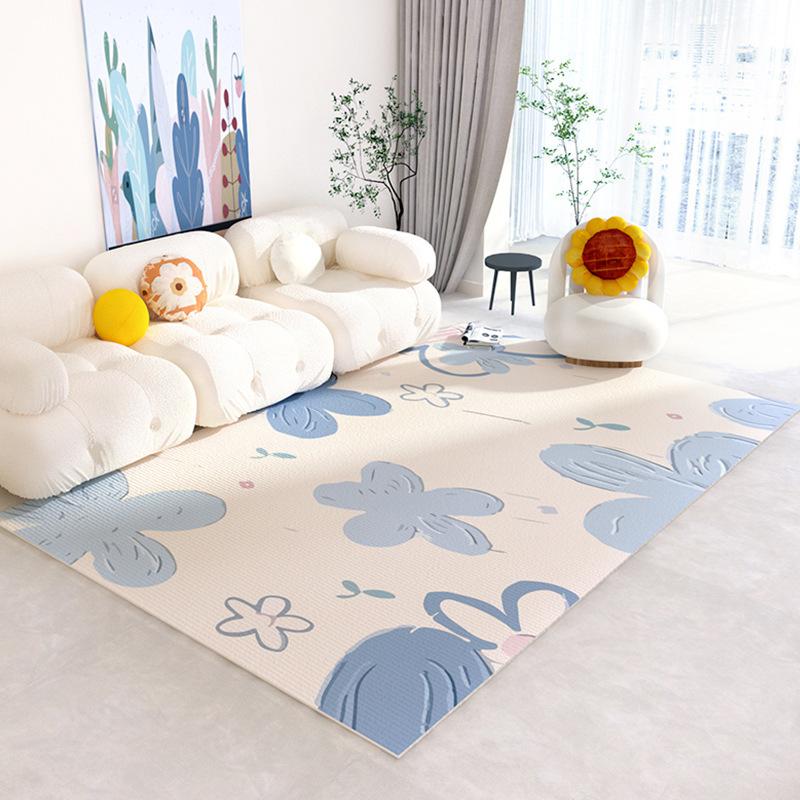 

Large Flower Carpet Rug GOOD NIGHT Mat Green Floral Home Decoration Living Room Bedroom Floor Mat Carpets for Living Room 40X60CM