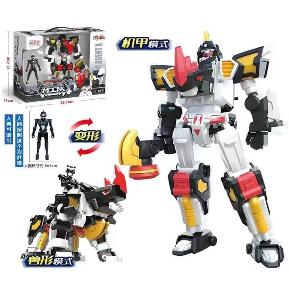 New ABS Mini Force Transformation Robot To Lion/Elephant Toys Action Figures Transforming Mini Force X Deformation Dinosaur Toy
