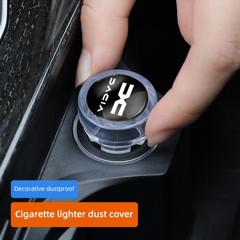 Car Cigarette Lighter Cover DustProof Decoration Cap For Dacia Logan Sandero Duster Lodgy Spring Stepway Bigster Jogger Dokker